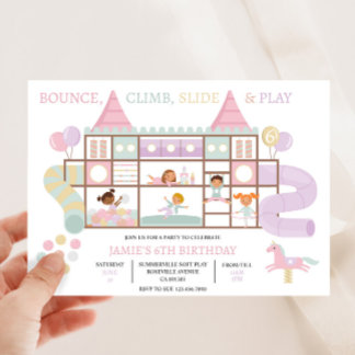Soft Play Jungle Gym Anniversaire Fête Invitation