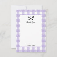 Soft Purple Pique-Nique Tissu BBQ Merci Note