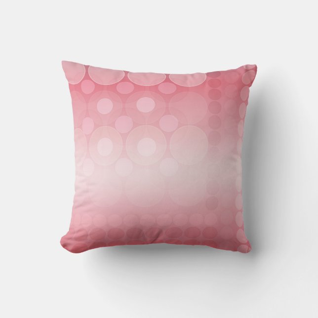 Soft Rose Dream Bubbles Motif Cushion / Coussin (Recto)