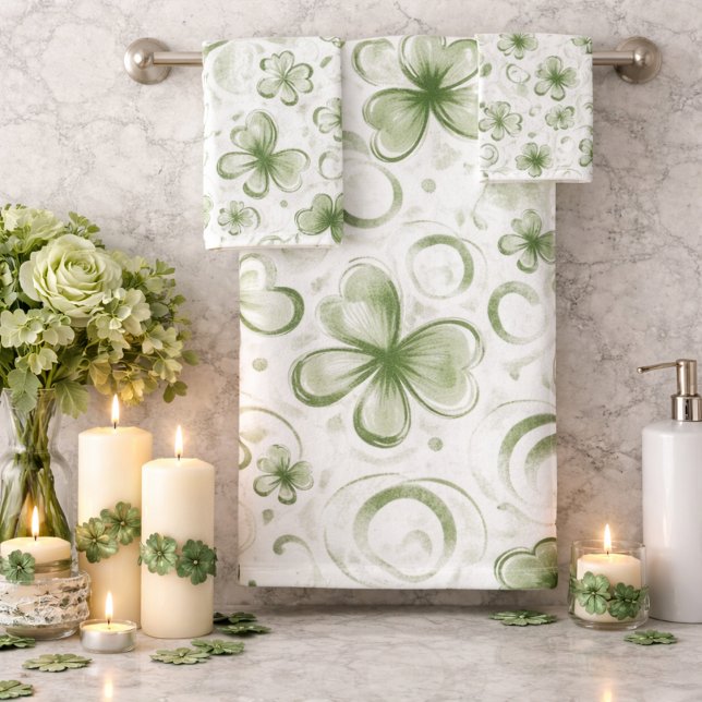 Soft Shamrock Whispers in Sage Green (Créateur téléchargé)