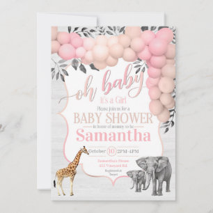Soft & Sweet Zoo Invitation Baby shower animal