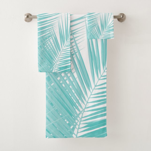 Soft Turquoise Palm Feuilles Dream #1a (En situation)