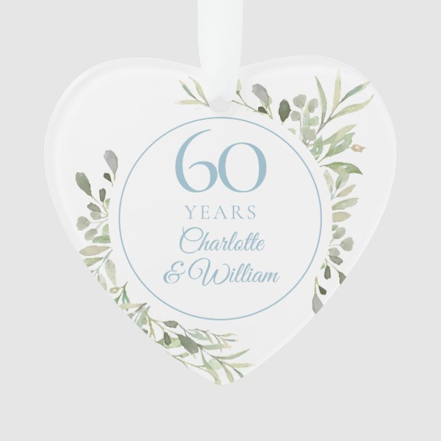 Soft Watercolor Feuilles 60e anniversaire (devant)