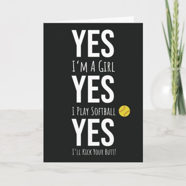 Softball Anniversaire Cartes Sports Athlète Athlèt (Devant)