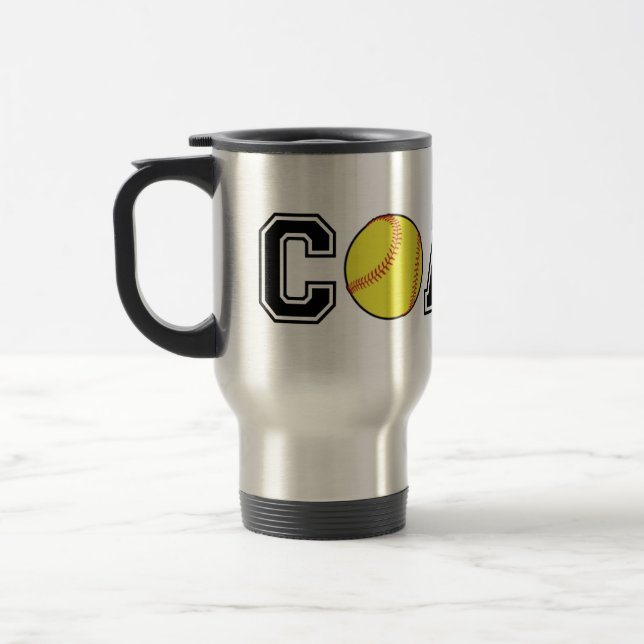 Softball coach banlieue mug - une idée cadeau à la (Gauche)