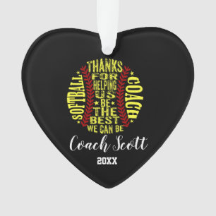 Softball Coach équipe cadeau ornement de Noël