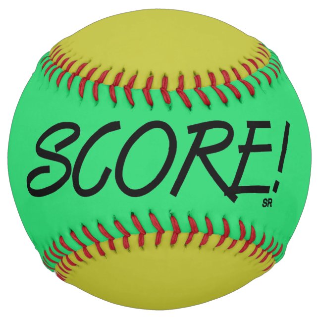 Softball Partition de balle douce verte et or (Devant)