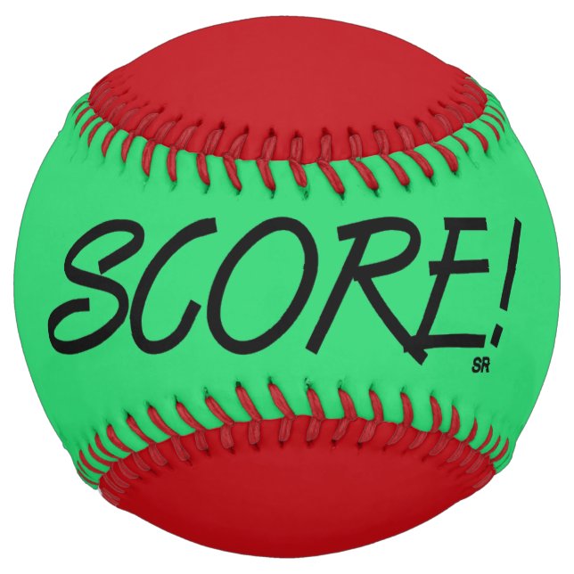 Softball Partition de balle molle verte et rouge (Devant)