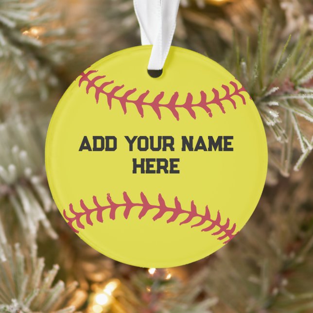 Softball Personnalisé Avec Nom Personnalisé (Arbre)