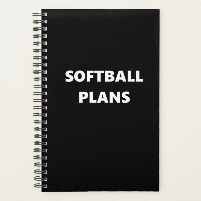 Softball Planner Sports Thème Softball Plans (Devant)