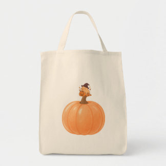 Softly Spooky Capybara Pumpkin Tote Bag