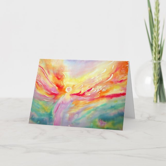 Soie Je crois en Anges Bible Citation Carte de voe (Devant)