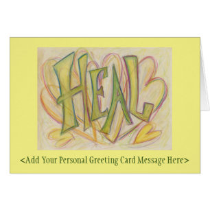 Soigner le coeur Word Art Inspiration Cartes de no
