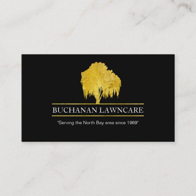 Soin de pelouse et carte de visite de jardinage (Devant)