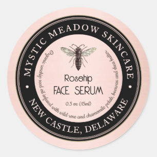 Soins de la peau Étiquette Queen Bee Metallic Rose