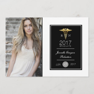 Soins infirmiers Chic Gold Party FAIRE-PART