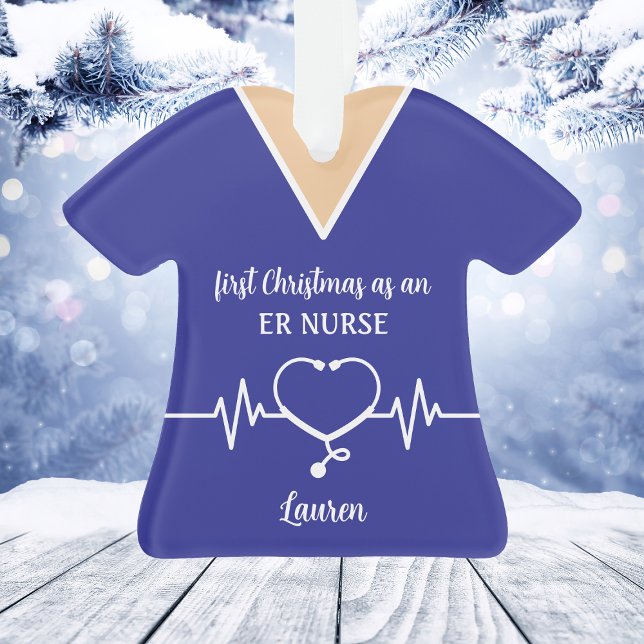 Soins infirmiers de l'urgence personnalisés Noël (Personalized ER Nurse Christmas Ornament
)
