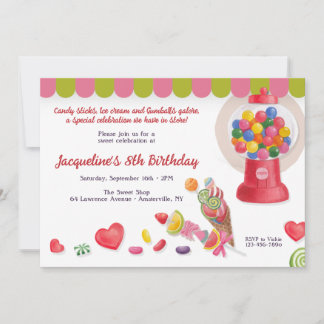 Soins sucrés Anniversaire Fête Invitation