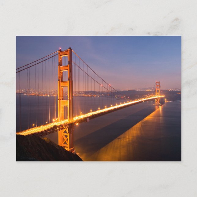 Soirée à la carte postale Golden Gate Bridge (Devant)