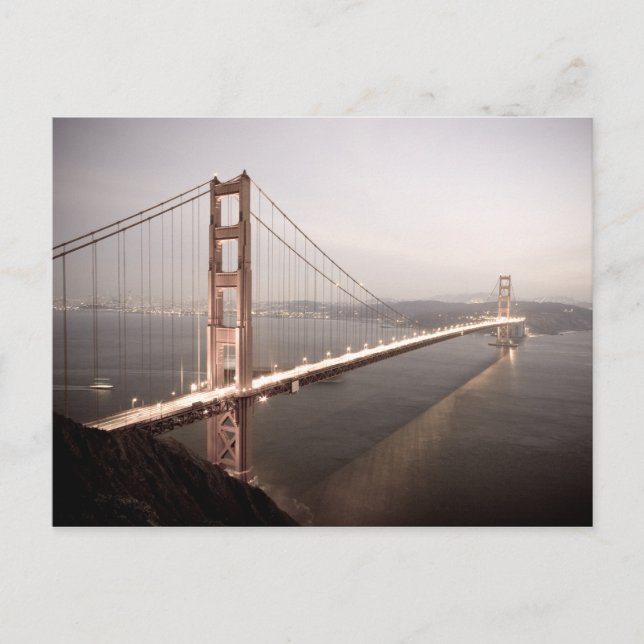 Soirée à la carte postale Golden Gate Bridge (Devant)