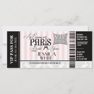 Soirée à Paris Invitations de douche nuptiale