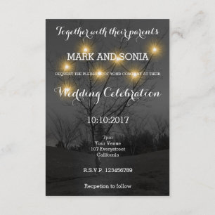 Soirée Arbre Jardin mariage Invitation