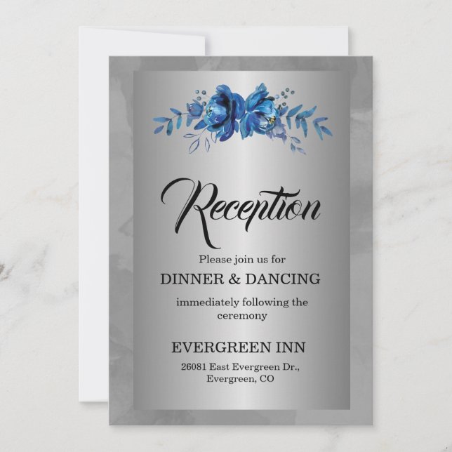 Soirée Argentée : Invitation à une Affaire Bleue e (Devant)