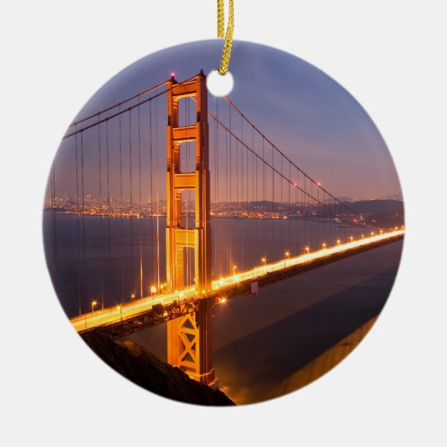 "Soirée au Golden Gate Bridge" ornements (Devant)