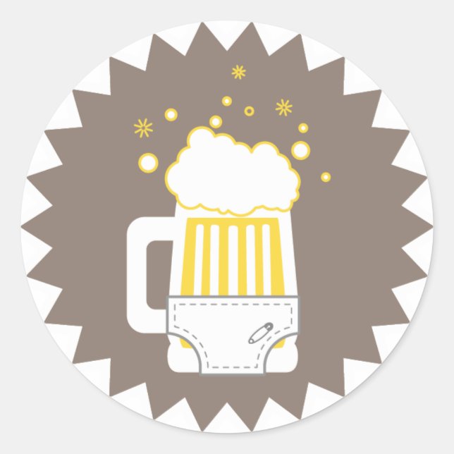 Soirée bière et couche | Stickers (Devant)