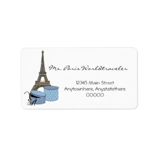 Soirée bleue à Paris Tour Eiffel Étiquettes de adr