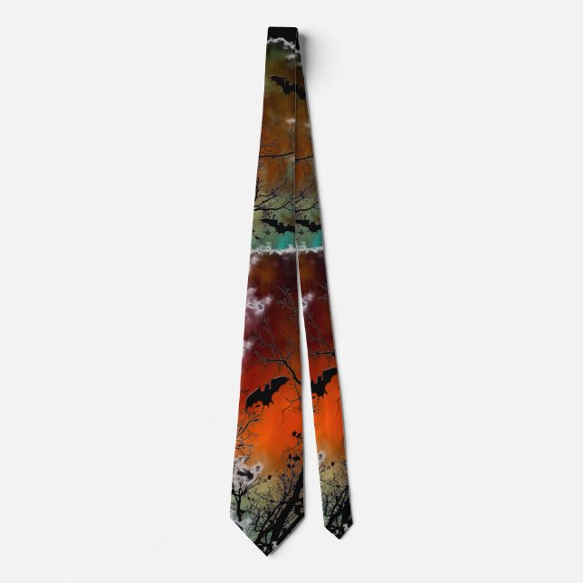 soirée chauves-souris hors Halloween Cravate Éffra (Devant)