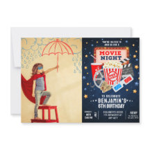 Soirée cinéma Photo Anniversaire Invitation