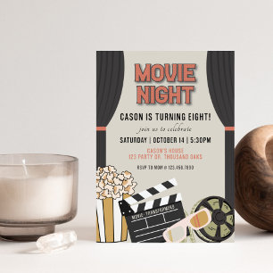Soirée cinéma, Thème cinéma, invitation soirée cin