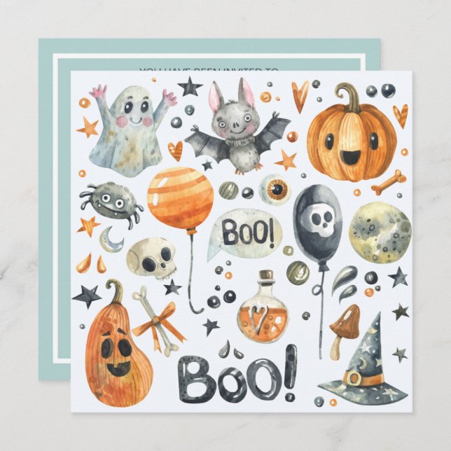 Soirée Costume Halloween Spooktacular | Invitation (Devant / Derrière)
