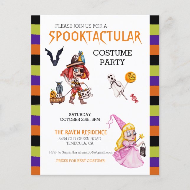 Soirée costumée pour enfants Halloween Trick ou tr (Devant)