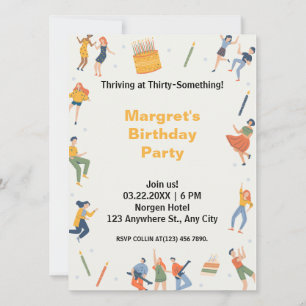 Soirée d'anniversaire mignonne moderne