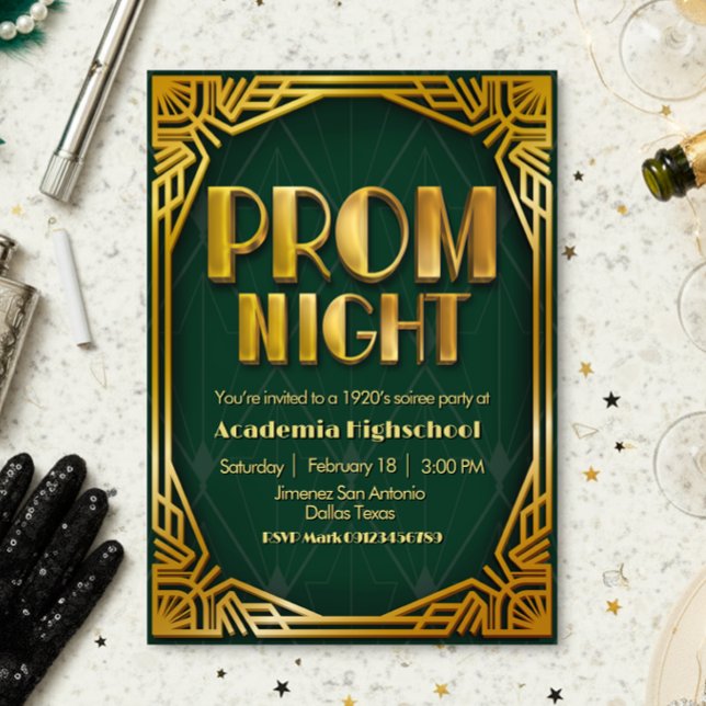 Soirée de Bal - Invitation Gatsby (Prom Night - Gatsby Invitation)