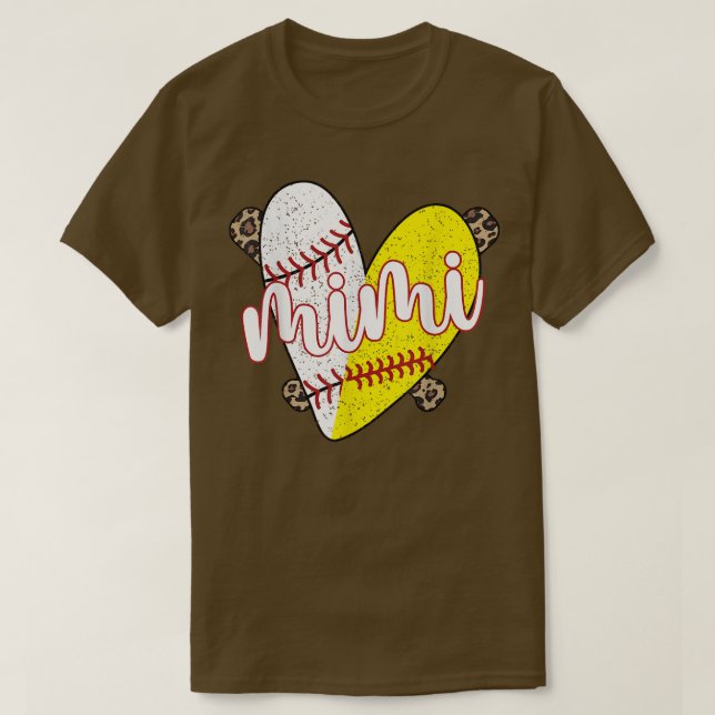 Soirée De Baseball Fière Mimi Grandma T-Shirt (Design devant)