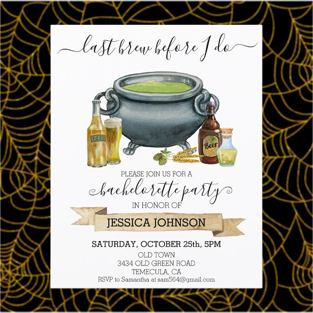 Soirée de Fête de Bachelorette Bière d'Halloween A (Créateur téléchargé)