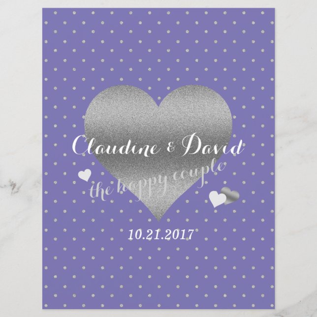 Soirée de Mariage de Pointe de Coeur Périwinkle &  (Devant)