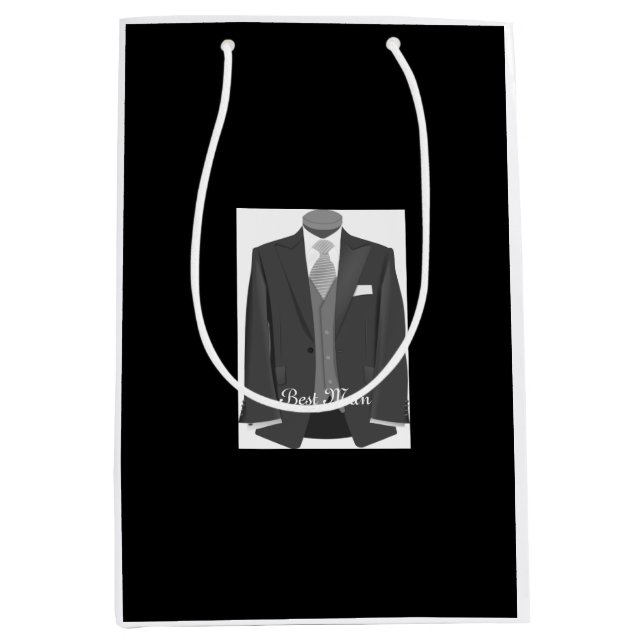 Soirée de mariage Tuxedo Meilleur homme Sac cadeau (Devant)