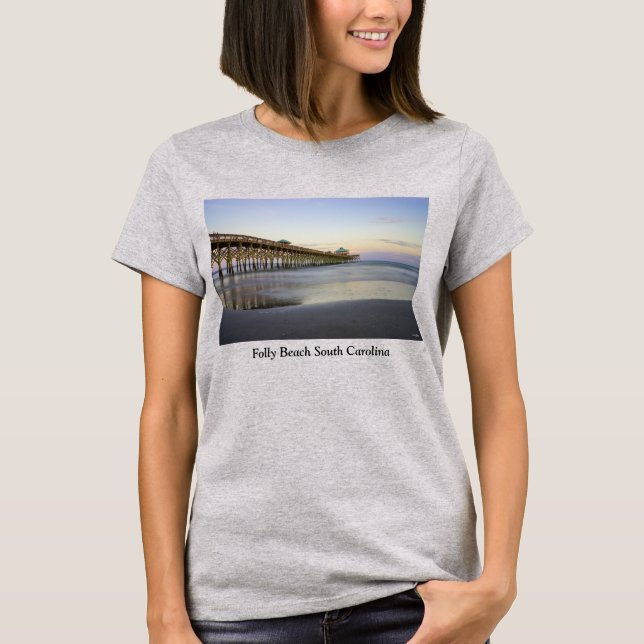 Soirée De Paix Sur Folly Beach T-Shirt (Devant)
