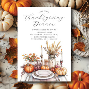 Soirée de Thanksgiving Invitation