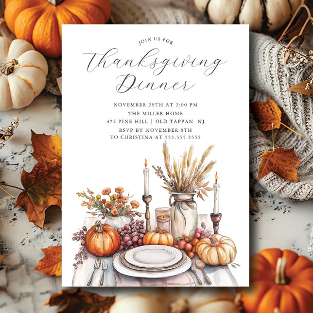 Soirée de Thanksgiving Invitation (Créateur téléchargé)