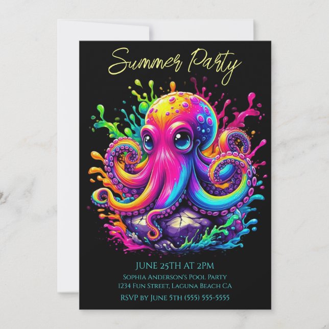 Soirée d'été - Invitation à l'éclaboussure de poul (Devant)