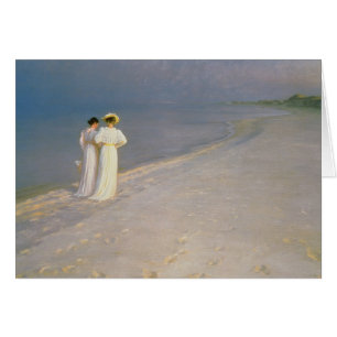Soirée d'été sur la plage du sud de Skagen
