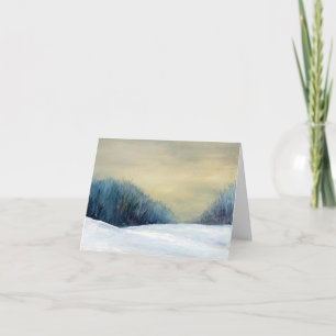 Soirée d'hiver Noël veille fine art carte saisonni