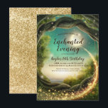 Soirée Enchantée, Cartes à Paillettes<br><div class="desc">Soirée Enchantée, Cartes à Paillettes. Ce design polyvalent peut être utilisé pour les anniversaires, les bals, les douches de mariée ou toute autre fête que vous souhaitez. Il est créé avec une lune mystique dans une forêt enchantée avec des paillettes partout. Des fournitures de fête supplémentaires sont disponibles sur le...</div>