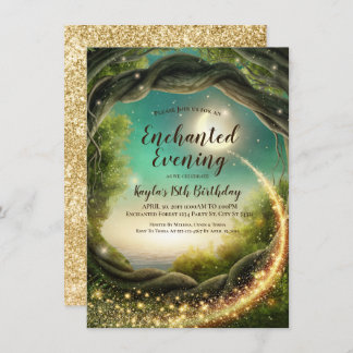 Soirée Enchantée, Cartes d'Invitation Pailletées