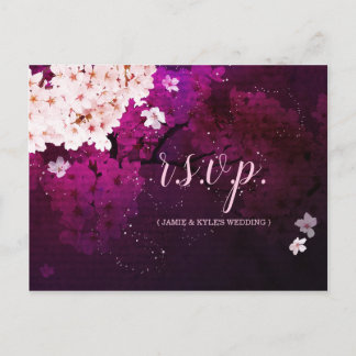 Soirée Fleur de cerise Mariage Menu Choix RSVP